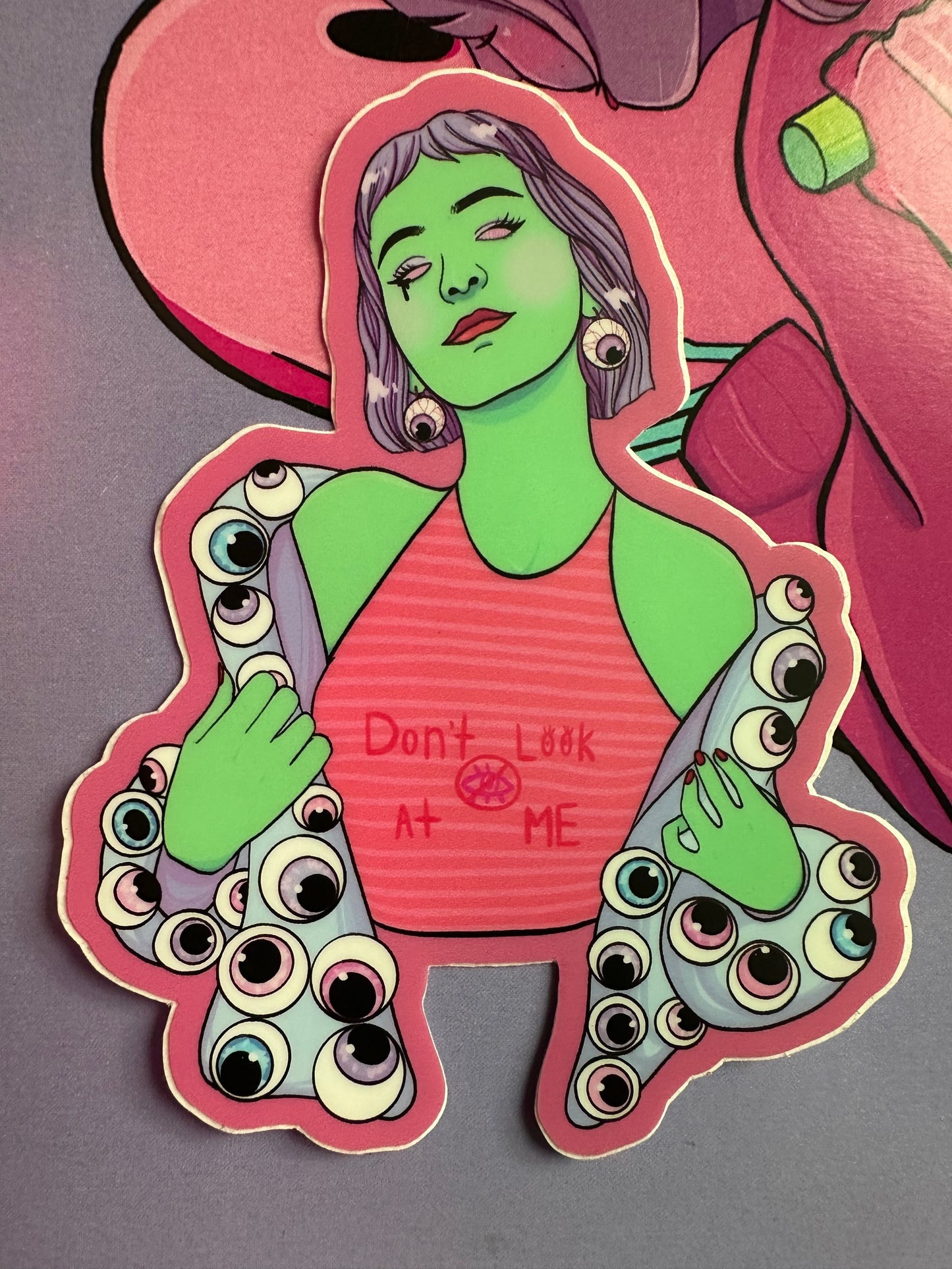 Social Anxiety "Don't look at me" Vinyl Sticker