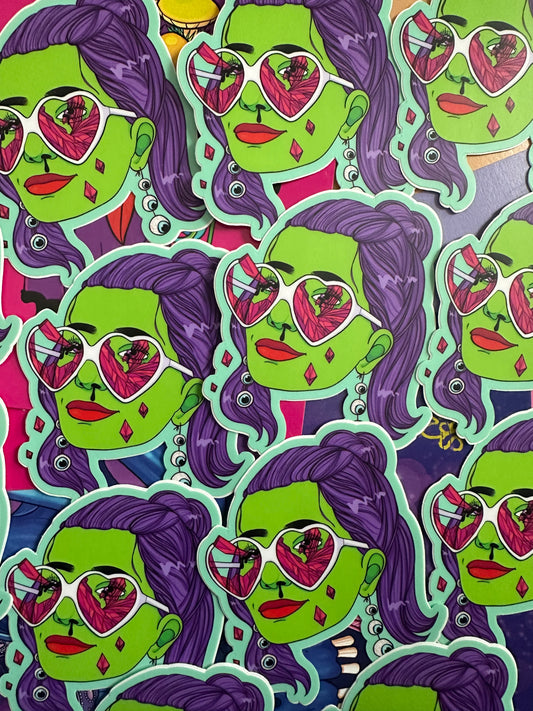 Rose-Colored Vinyl Stickers (individual)