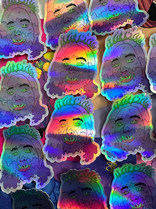 Burned Out HOLO Vinyl Stickers (individual)