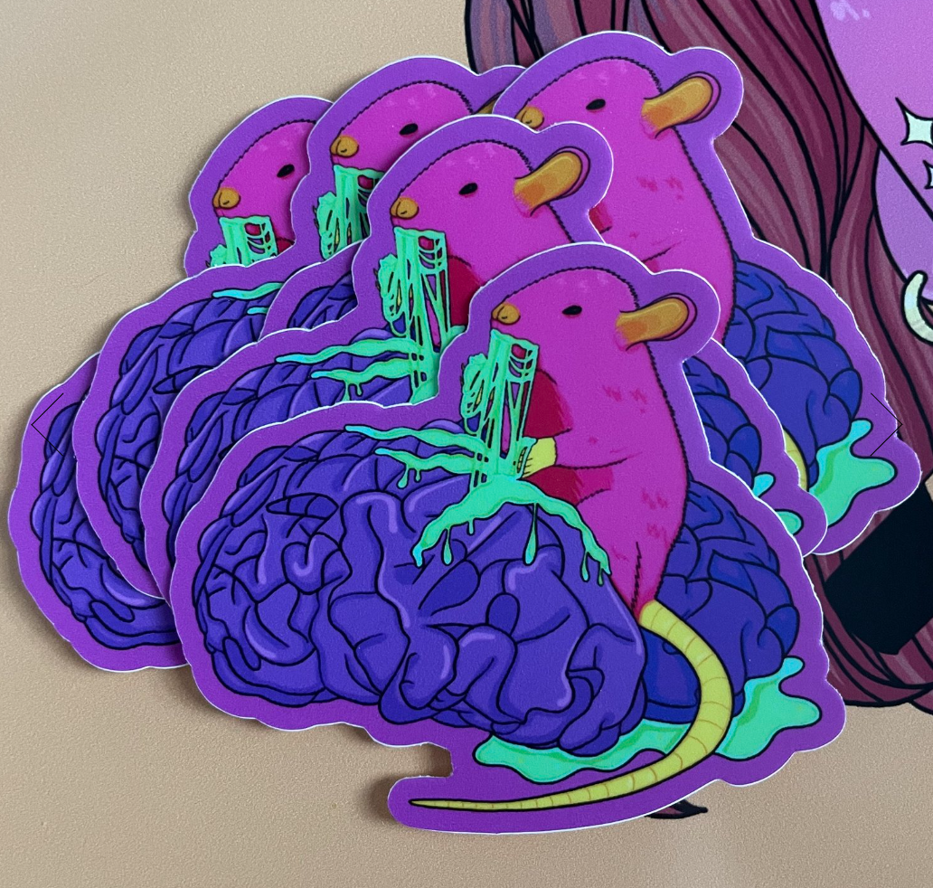 RAT Vinyl Stickers (individual)
