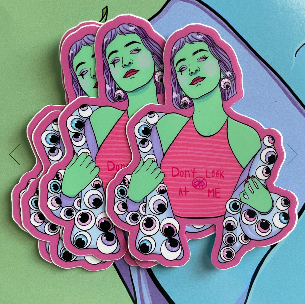 Social Anxiety Vinyl Stickers (individual)